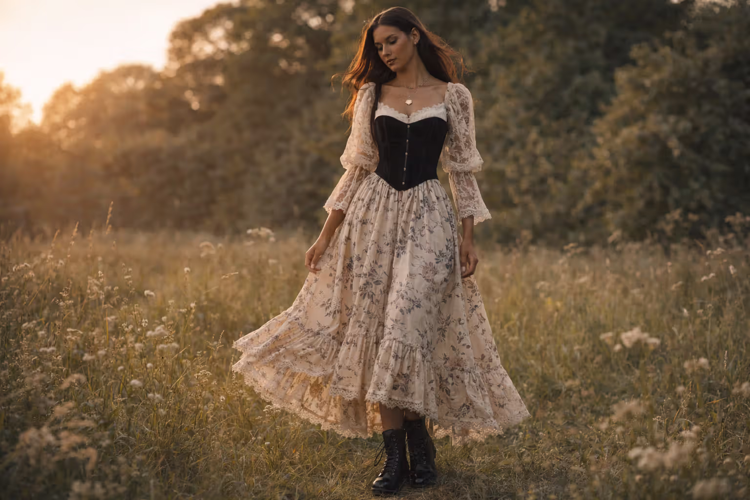 Runway romance with a haunted edge.