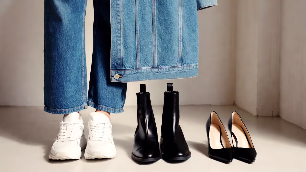 Shoes decide the vibe.